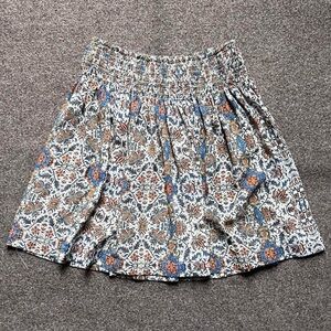 Nordstrom Ace Delivery Boho Colorful Pattern Smocked Skirt Womens Size XS